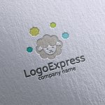 画像16: 羊とカラフルな丸のかわいいロゴ (16)