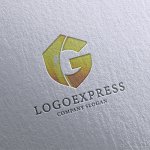 画像16: Gの文字と盾の高級ロゴ (16)