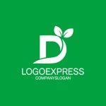 画像4: Dの文字と葉のオーガニックロゴ (4)