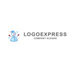 画像2: 雪だるまの冬の楽しいロゴ (2)