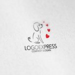 画像6: ハートと犬の優しいロゴ (6)