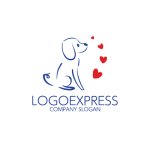 画像3: ハートと犬の優しいロゴ (3)