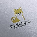 画像16: 可愛い柴犬のロゴ (16)
