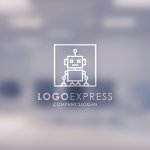 画像14: 可愛いロボットのロゴ (14)