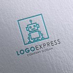 画像16: 可愛いロボットのロゴ (16)