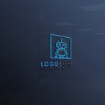 画像11: 可愛いロボットのロゴ (11)