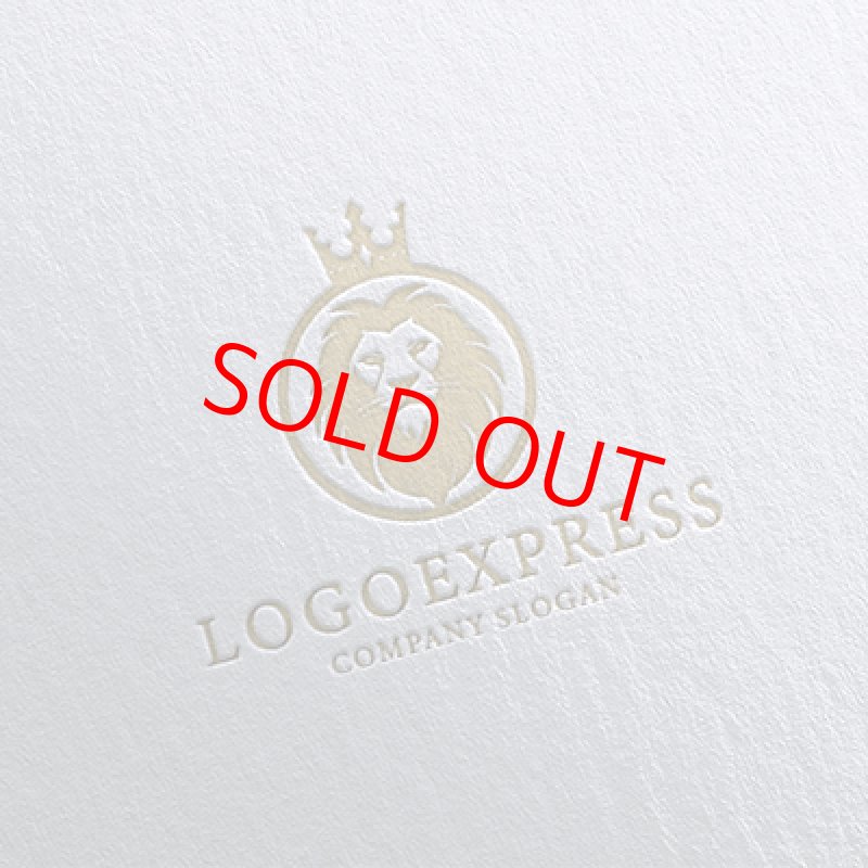 画像16: 王冠とライオンの高級紋章ロゴ (16)