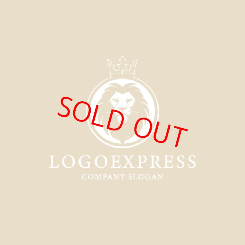 画像4: 王冠とライオンの高級紋章ロゴ (4)