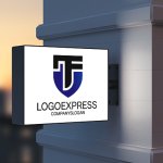 画像9: TFの文字を組み合わせた力強い盾のロゴ (9)