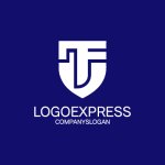 画像4: TFの文字を組み合わせた力強い盾のロゴ (4)