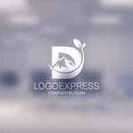 画像14: Dの文字と山と葉っぱのオーガニックロゴ (14)