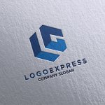画像16: LGを組み合わせた大胆な六角形のロゴ (16)