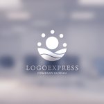 画像14: 丘、太陽、自然の温かいロゴ (14)
