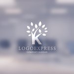 画像14: 葉が成長するKツリーのロゴ (14)