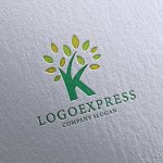 画像16: 葉が成長するKツリーのロゴ (16)