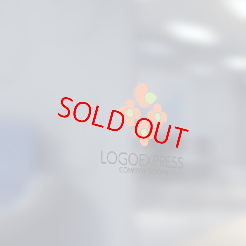 画像5: 鳥と花のパターンの可愛いロゴ (5)