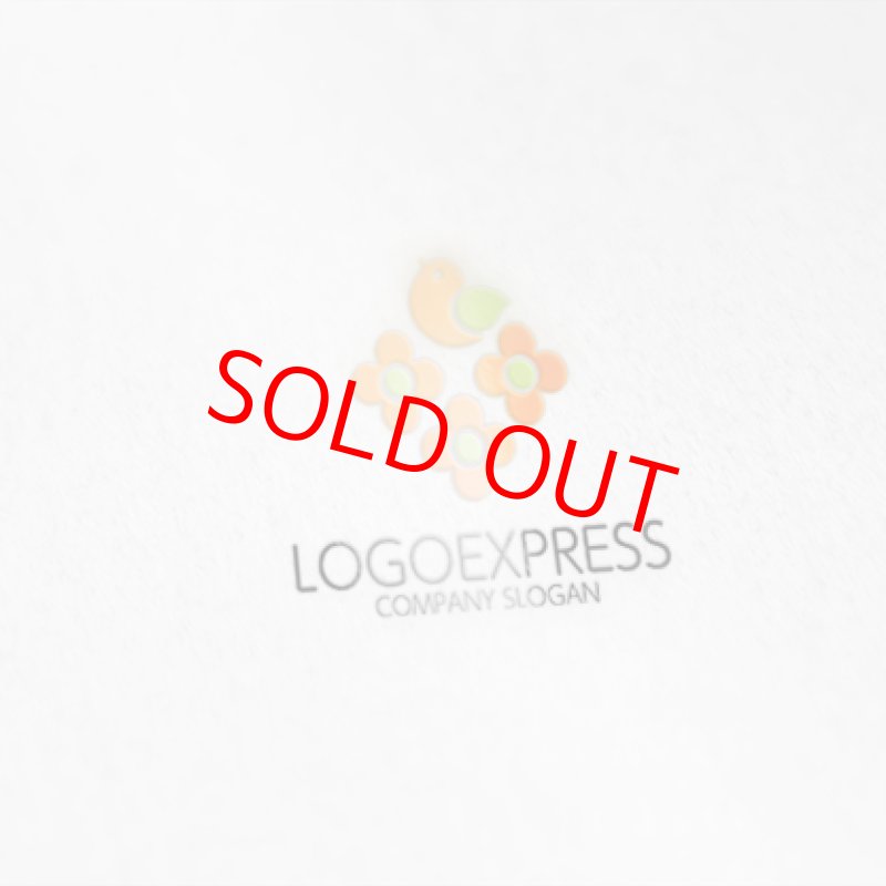 画像6: 鳥と花のパターンの可愛いロゴ (6)