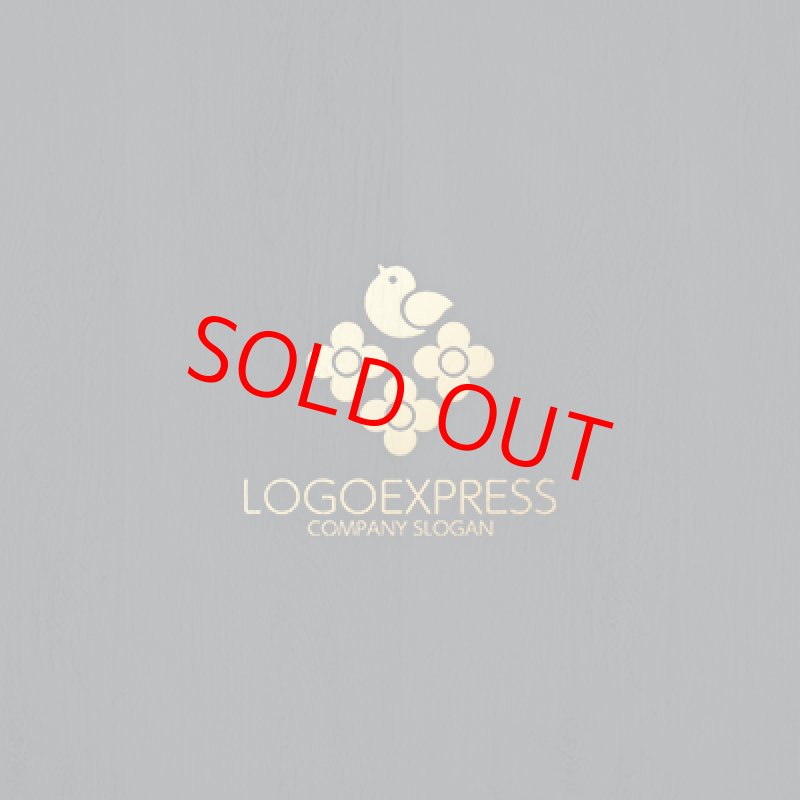 画像13: 鳥と花のパターンの可愛いロゴ (13)