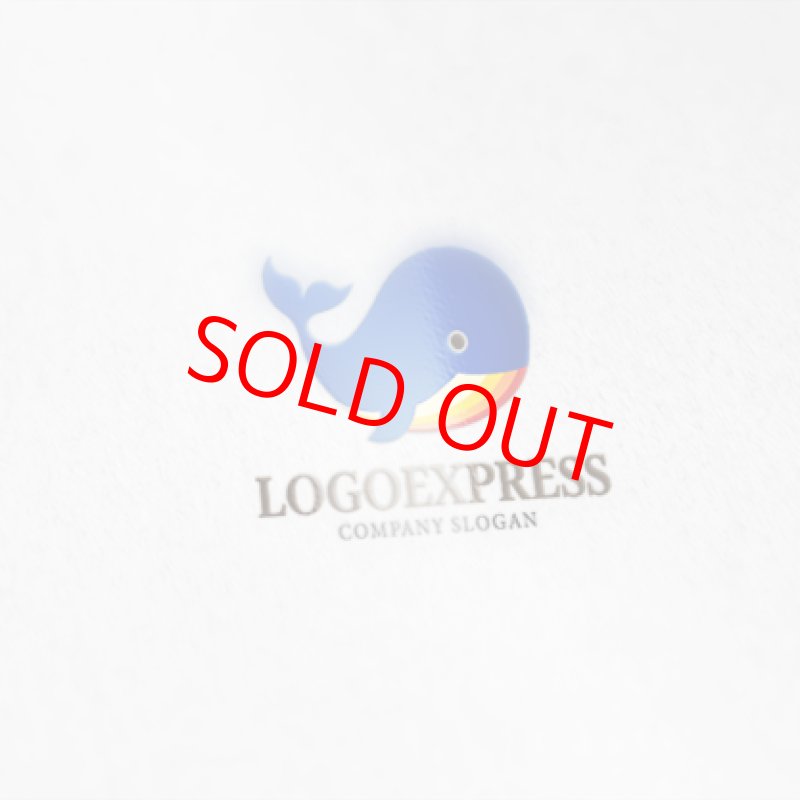 画像6: かわいい丸いクジラのロゴ (6)