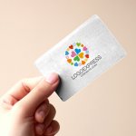 画像10: ハートとクローバーの円形のカラフルなロゴ (10)