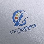 画像16: 絵筆とパレットのカラフルアートロゴ (16)