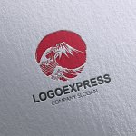画像16: 富士山と波のロゴ (16)
