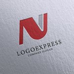画像16: Modern strong N logo (16)