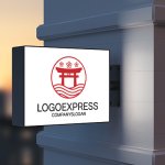 画像9: 桜と鳥居をモチーフにした和風ロゴ (9)