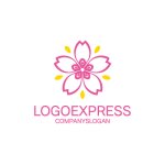 画像1: 春らしい桜のロゴ (1)