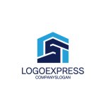 画像1: 「S」の文字と家をモチーフにしたロゴ (1)