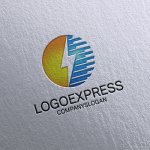 画像16: 稲妻とテクノロジーを融合したロゴ (16)
