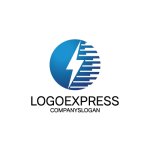 画像3: 稲妻とテクノロジーを融合したロゴ (3)