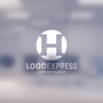 画像14: 円とHを組み合わせたロゴ (14)