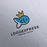画像16: 王冠をかぶった魚のロゴ (16)