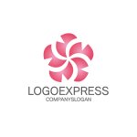 画像1: 花びらが回転する桜のロゴ (1)