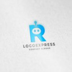 画像6: ロボット顔が可愛いRのロゴ (6)