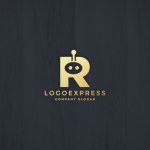画像13: ロボット顔が可愛いRのロゴ (13)