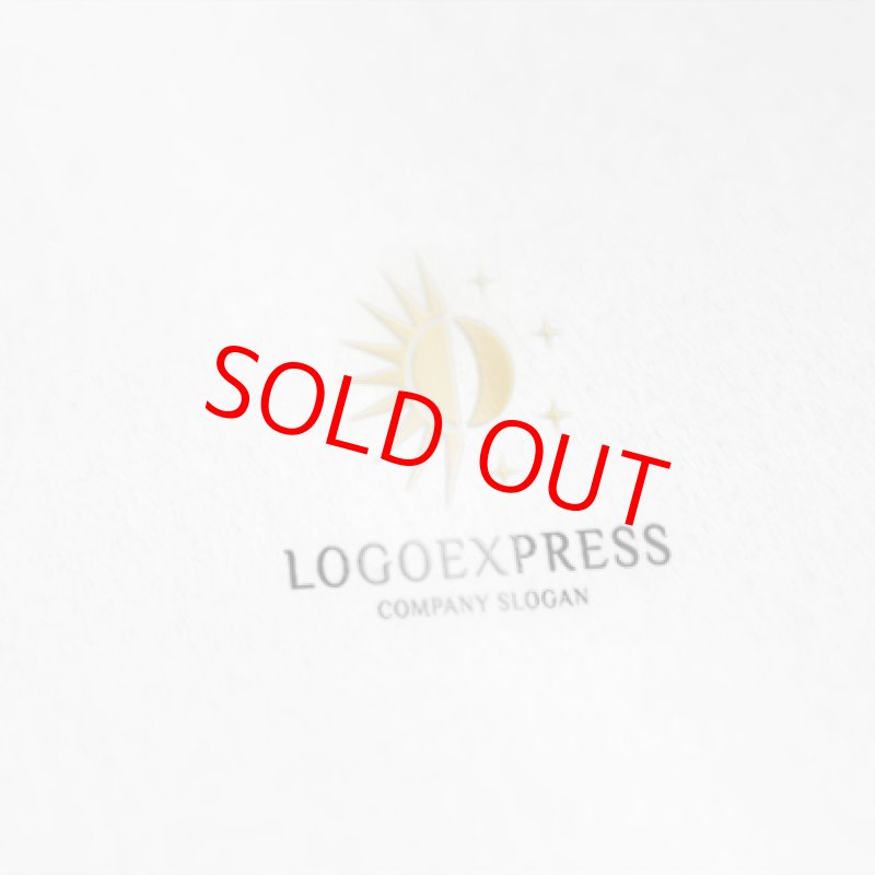 画像6: 太陽と月と星が輝く神秘的なロゴ (6)