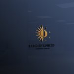 画像11: 太陽と月と星が輝く神秘的なロゴ (11)