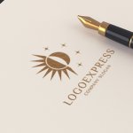 画像12: 太陽と月と星が輝く神秘的なロゴ (12)