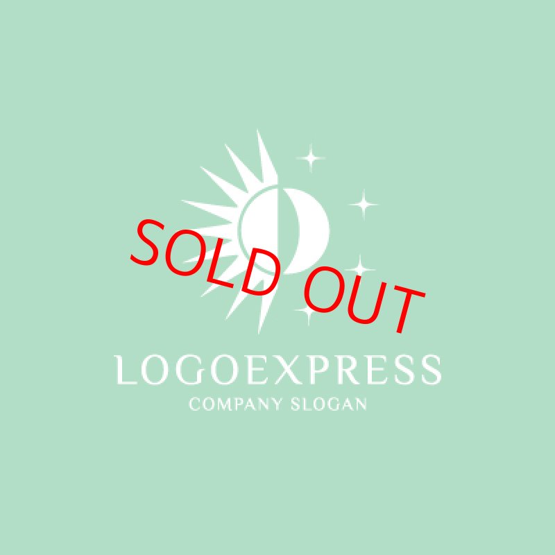 画像4: 太陽と月と星が輝く神秘的なロゴ (4)