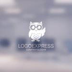 画像14: 愛らしいフクロウが手を振るロゴ (14)