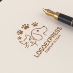 画像12: 猫と犬、肉球が可愛いペットロゴ (12)