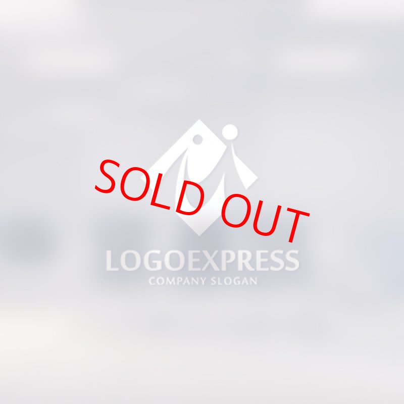 画像14: 未来的なMの人々が手をつなぐロゴ (14)