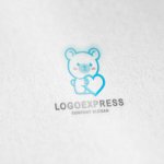 画像6: ハートを抱くクマのロゴ (6)