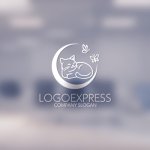 画像14: 月と猫と蝶のロゴ (14)