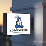 画像9: 迅速と安全を届ける、ウサギのデリバリーロゴ (9)