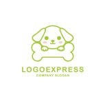 画像3: 骨と可愛い犬のロゴ (3)