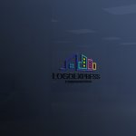画像11: カラフルな建物のスカイラインロゴ (11)