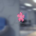 画像5: 優雅なの桜のロゴ (5)